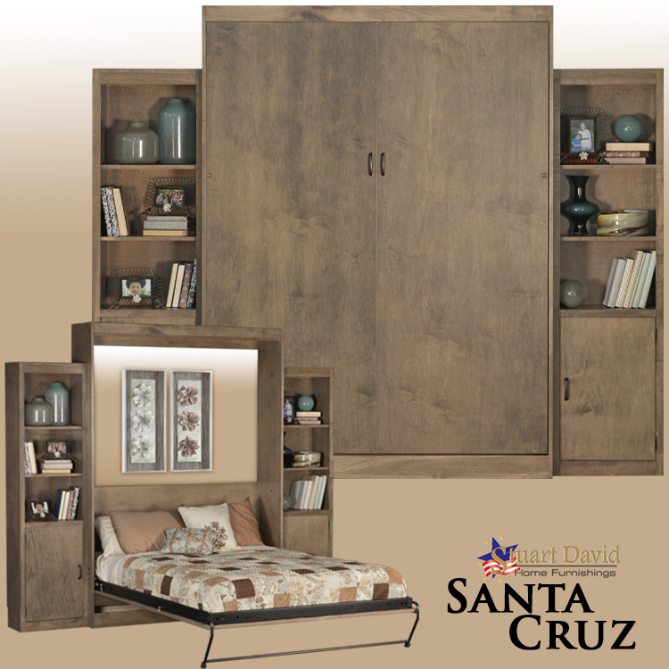 Santa Cruz Wall Bed Murphy Bed Inexpensive Value on sale Hardwood Maple
