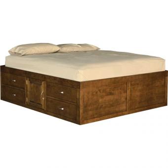Double High Pedestal w/ 8 Drwrs Beds-Solid-American-Maple-Wood-Storage-Bed-PLATFORM-3FF-502.jpg