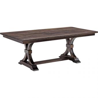 Amish Made Double Pedestal Farmville Table
