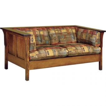 Amish Made Cubic Panel Loveseat