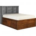 Double High Pedestal w/ 8 Drwrs Beds-American-Red-Oak-Custom-Built-in-California-PLATFORM-3F-502.jpg