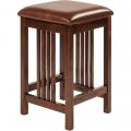 Amish Made Griffin Bar Stool - Leather Seat