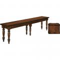 Amish Made Harvest Dining Trestle Expandable Bench
