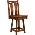 Amish Made Bridgeport Swivel Bar Chair