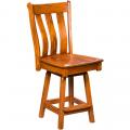Amish Made Vancouver Dining Swivel Bar Chair