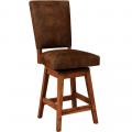 Amish Made Warner Upholstered Swivel Bar Chair